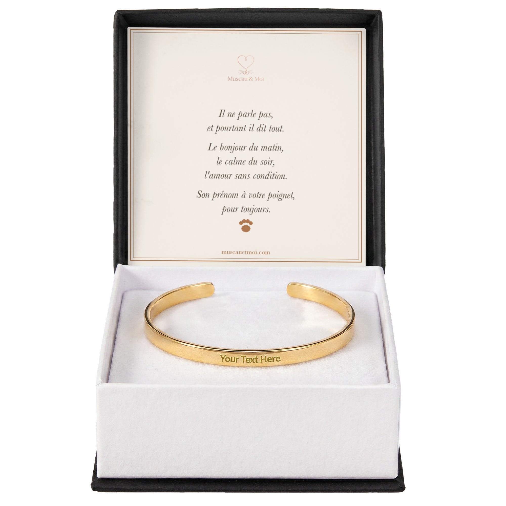 Bracelet jonc gravé — son prénom à votre poignet