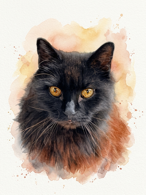 Portrait Aquarelle — exemple Nanouche