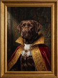 Portrait de labrador chocolat style Grand Maitre