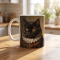 Mug ceramique blanc avec le portrait de Nanouche, style Grand Maitre